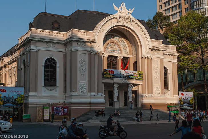 Vietnam, Kota Ho chi Minh, Saigon, Municipal theatre, teater, musim semi, Kota