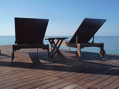 deck chair, relax, sea, turkey, holiday, ocean, beach