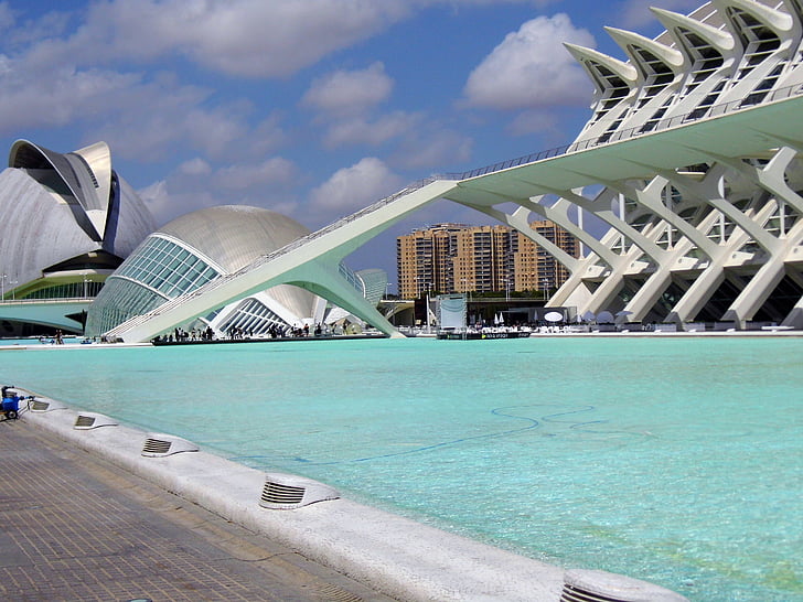 Valencia, España, Ciudad de las ciencias, építészet, híres hely, modern, utazás