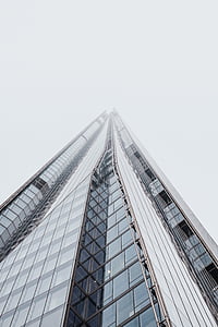 architecture, building, glass, low angle photography, sky, skyscraper, tall