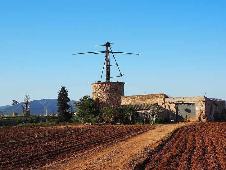 Windmühle, alt, verfallen, Ruine, Mallorca, Muro, Mühle