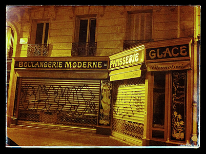 paris, night, quartier latin, france, night photograph, illuminated, places of interest