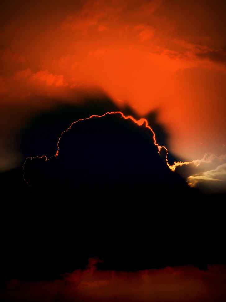 Sunset, solen, Cloud, brand, om aftenen