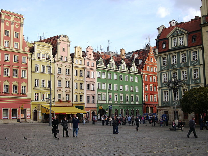 Wroclaw, Poola, turu, Rynek, arhitektuur, Euroopa, inimesed