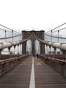 Ponte, Brooklyn, Monumento, città, metropoli, Ponte di Brooklyn, struttura