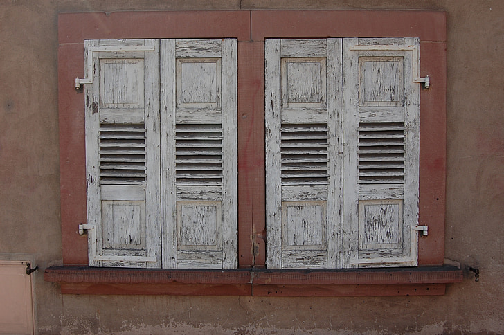 ventana, doble acristalamiento, fachada, Inicio, antiguo, transcurrido, bajar