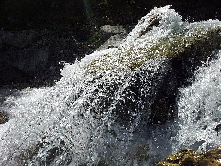 voda, vodopád, Jižní Tyrolsko, Itálie, hory, Rock, Příroda