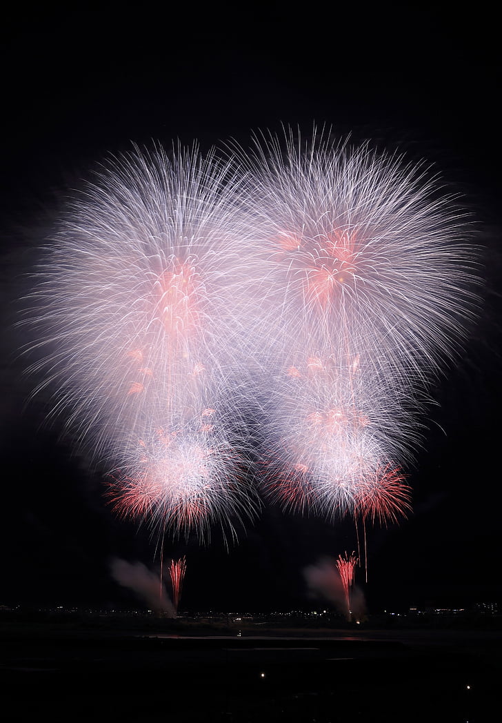 2016, esplosione, fuochi d'artificio, nuovo anno, Capodanno, notte, che esplode