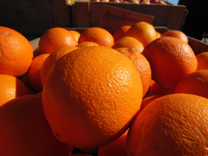 apelsinid, oranž, Suurendus:, Värviline, Armas, maitsev, värske