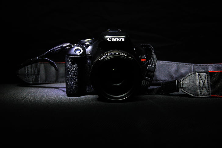 camerra, Canon, fotografering, utrustning, lins, mål, fokus