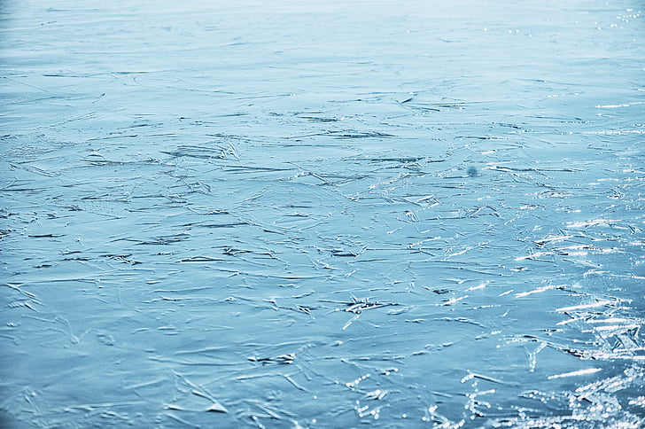 น้ำแข็ง, ทะเลสาบ, ฤดูหนาว, เย็น, แช่แข็ง, สีฟ้า, พื้นหลัง