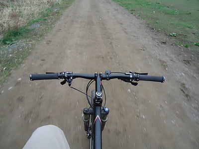 bicicleta, distancia, rutera