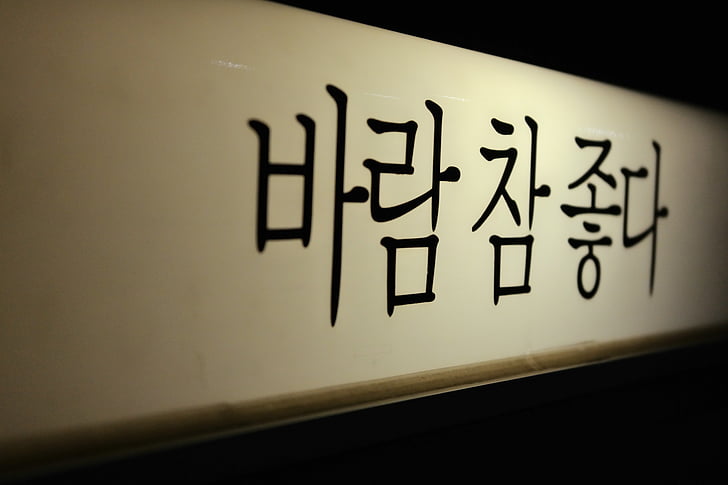 vind kan faktiskt, Yeouido, Hangul, tecken