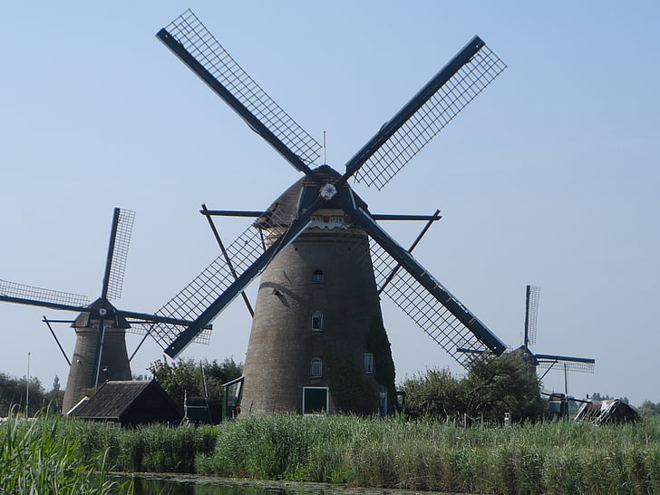 вятърни мелници, Холандия, пейзаж
