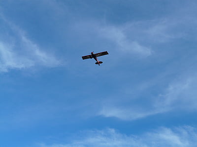 uçak, sinek, gökyüzü, pervaneli uçak