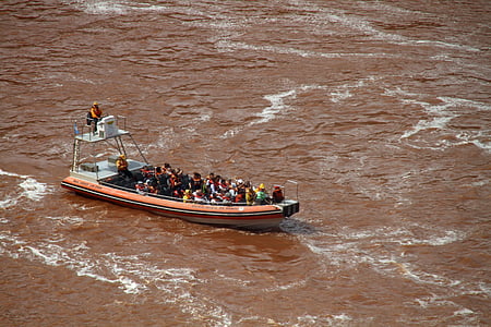 barco, Cataratas del Iguazú, Argentina, asombrosa, las cascadas de, saltos de agua, Parque Nacional