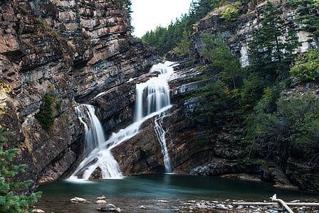 водопад, поток, рок, на открито, планински, камък, Крийк