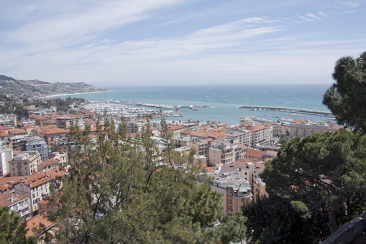 Sanremo, Riviera, Ligurie, Hotel Riviera dei fiori, historicky, Hill, Okres