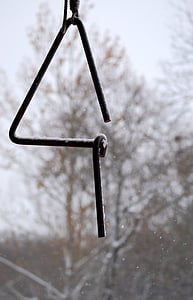 trokut večeru, kola zvono, željezo, prekrivena ledom