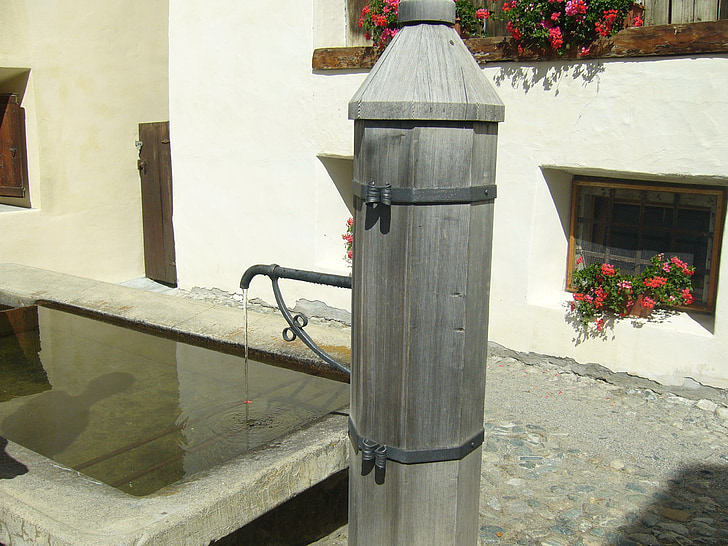 Sveits, fontene, vann, Street, arkitektur