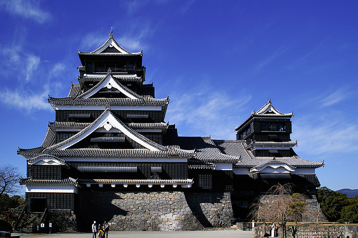Kumamoto castle, slottet, bygge, arkitektur, Kumamoto, Japan