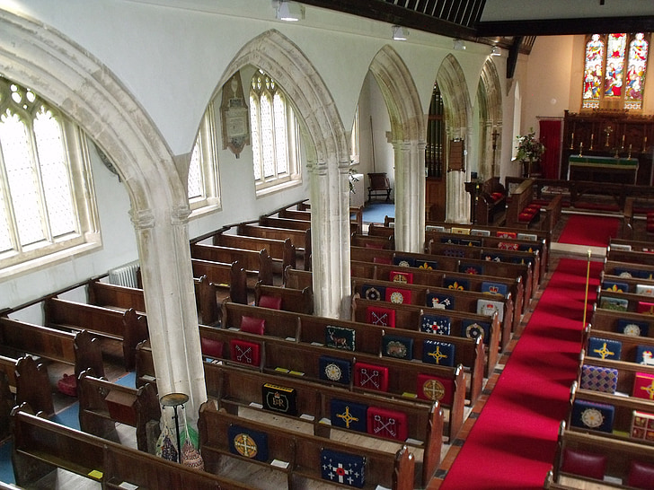 St george's morebath, Gereja, interior, lengkungan, Arch, agama, agama