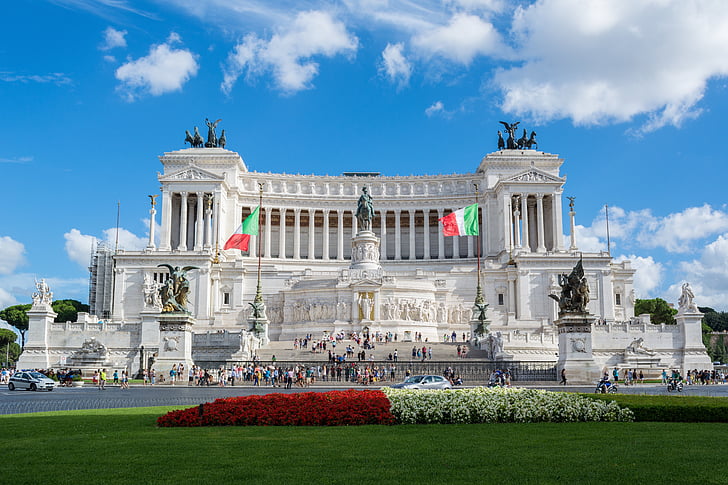 a haza oltára, vittorio emanuele ii emlékművet, Olaszország, Róma, építészet, híres hely, szobor