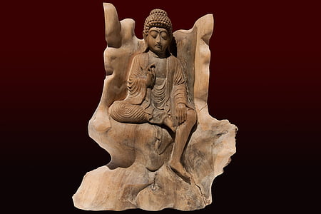 Bouddha, Siddhartha gautama, fondateur, paisible, éclairé, sagesse, sculpture
