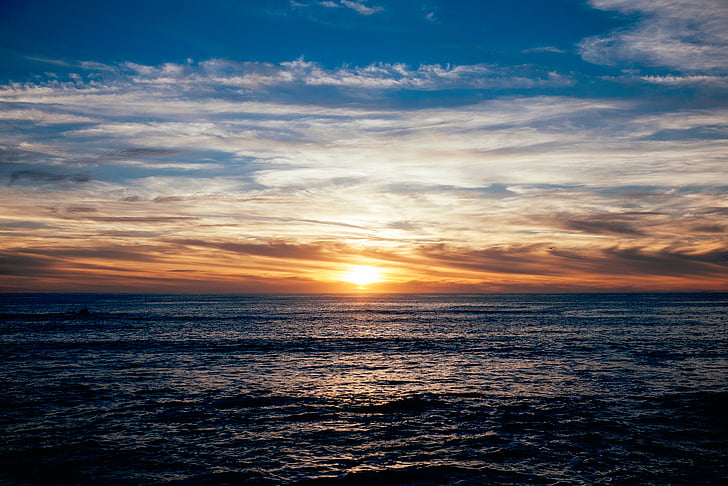 nature, water, sea, ocean, waves, horizon, sky