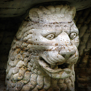 Leeuw, hoofd, hoofd van de Leeuw, fontein, Gargoyle, gezicht, steen