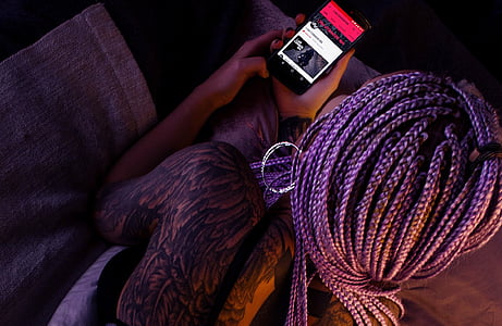 people, hair, hairstyle, body, tattoo, mobile, phone