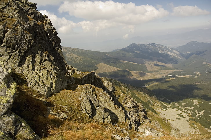 Slovākija, zemu tatras, kalni, klints, pīķa, debesis, ceļojumi