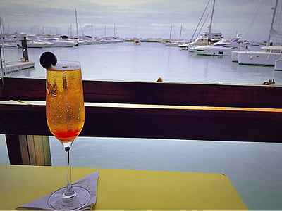 boisson, olive, Porto, Yacht, voilier, Vista, Mar