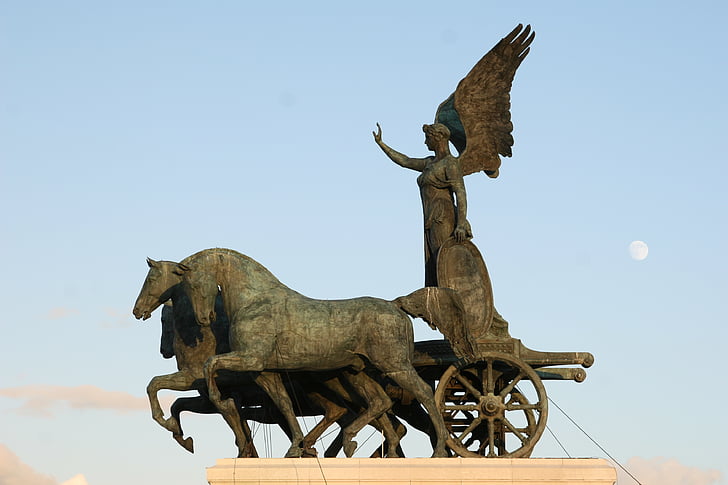 rome, vittorio emanuele monument, statue, angel
