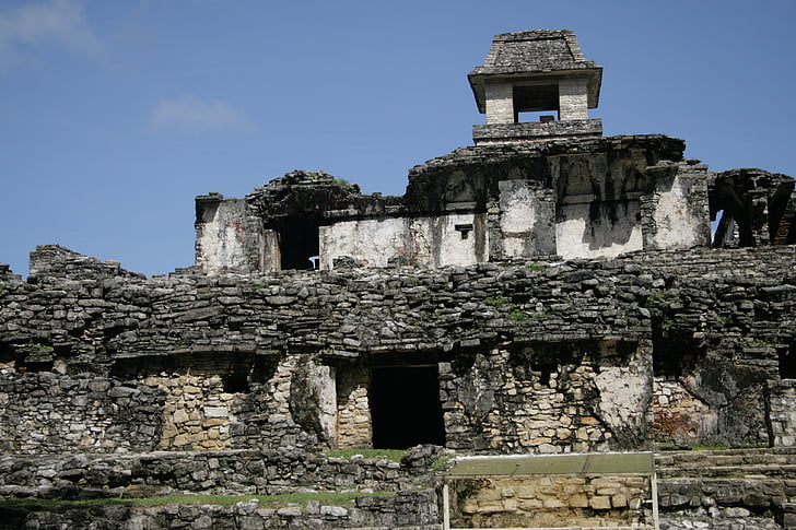 Palenque, prehispanic, maja, ruševine, Meksiko, arhitektura, kultura