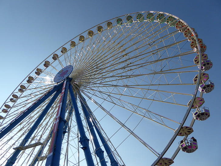 Ferris wheel, hối hả và nhộn nhịp, đi xe, gondolas, Lễ hội dân gian