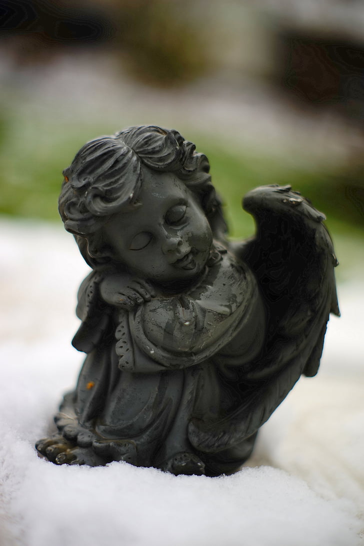 Angel, figur, Guardian angel, skulptur, tro, statuen, Angel figur