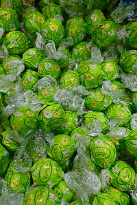 sweets, chocolate, candy, balls, wrapped, green