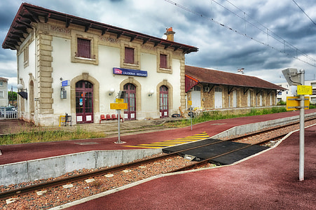 Gironde, Frankrijk, Treinstation, depot, spoorweg, spoorwegen, reizen
