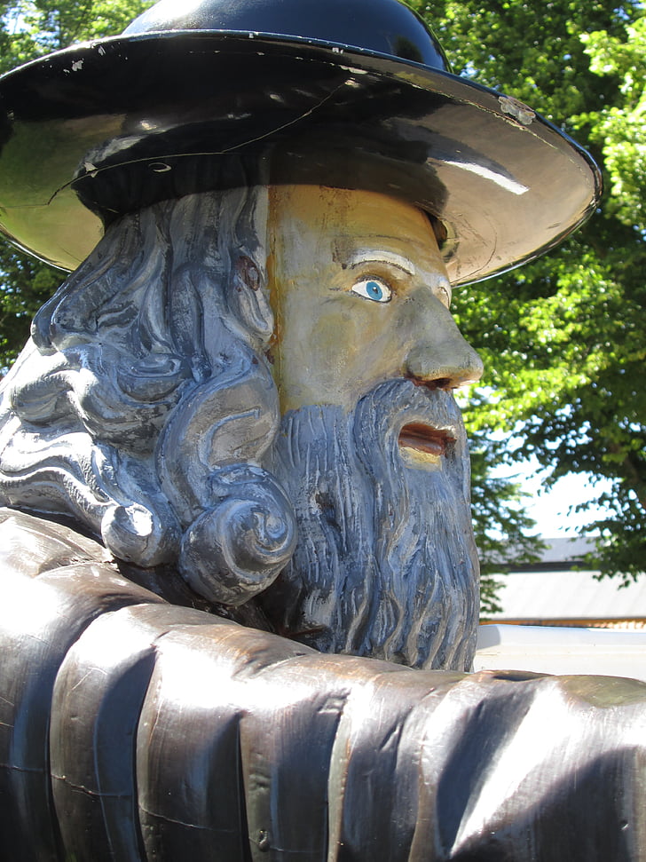 rosenbom, Karlskrona, Suède, statue de, en bois, Scandinavie, Blekinge