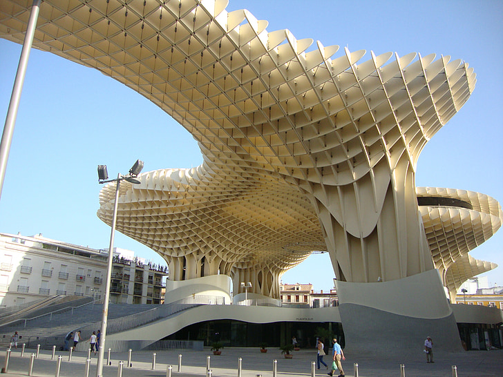 Metropol parasol, Spanien, Sevilla, design, arkitektur, landmärke, monumentet