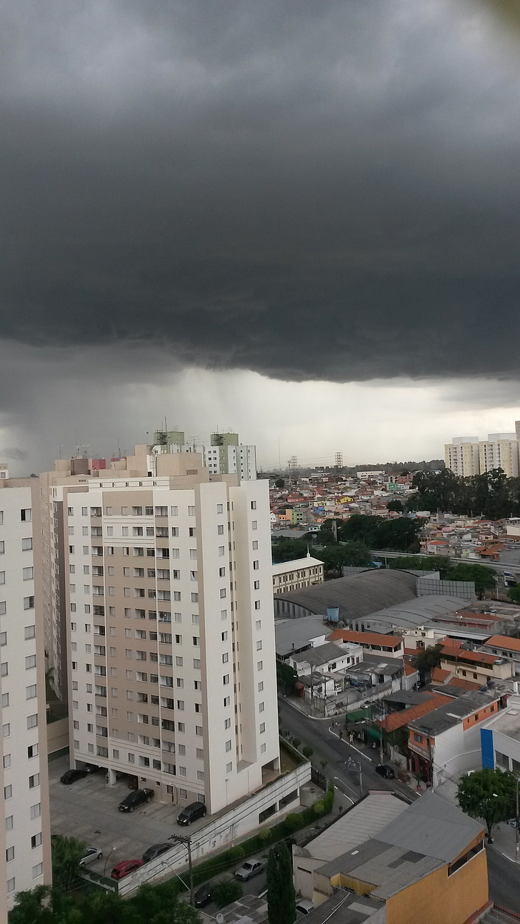 pluie, nature, bâtiment, ville, Nuage, Brésil, rue