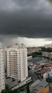 chuva, natureza, edifício, cidade, nuvem, Brasil, rua