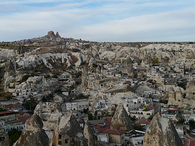 göreme, turkey, cappadocia, uchisar, place, nevşehir province, castle rock