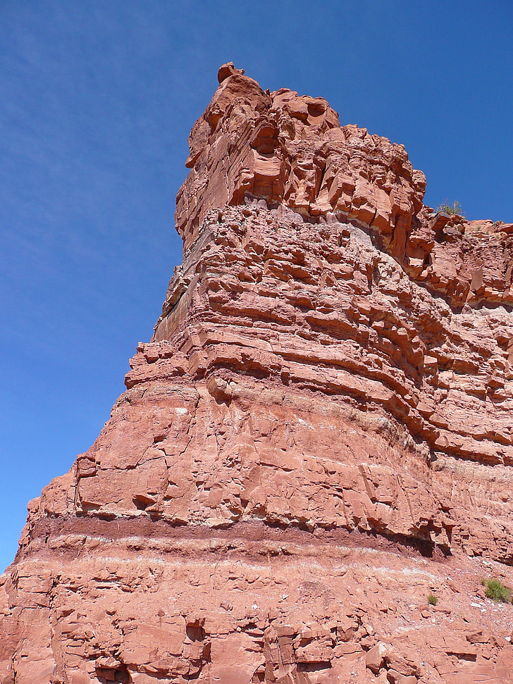 červená, Rock, Pískovec, Moab, Utah, eroze, oslabena