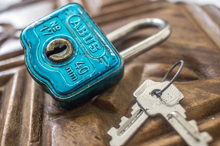 zaklepanje, ključ, Vintage, ustvarjalni, varnost, varno, vrata