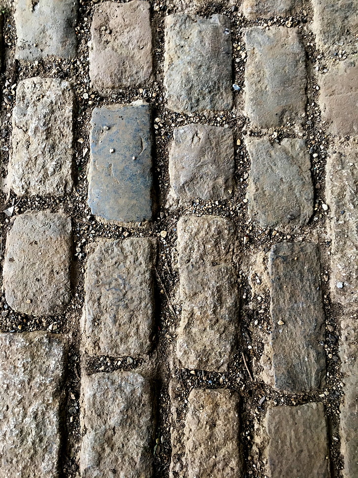 石畳, 石, テクスチャ, 表面, 材料, ラフ, コブルス トーン