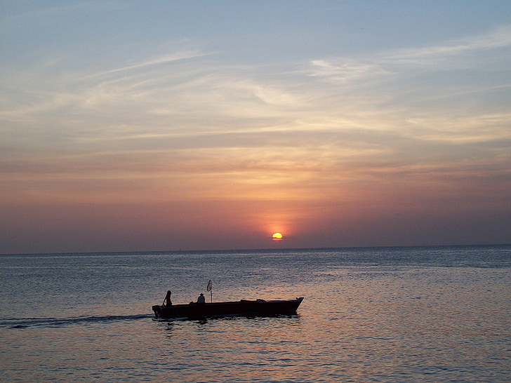 Foto Gratis Matahari Matahari Terbenam Perahu Senja