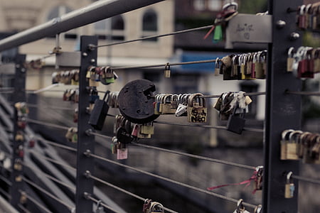 love locks, love padlocks, love lock, love padlock, bridge, romance, love