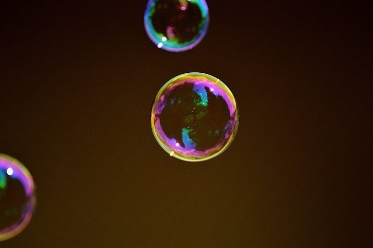 zeepbel, kleurrijke, bal, sopje, zeepbellen maken, float, spiegelen